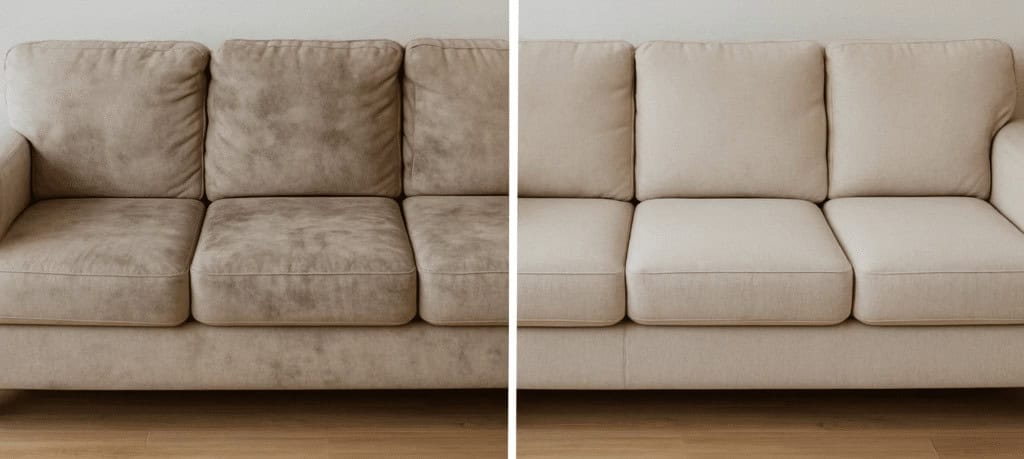 Sectional sofa restored by Quick-Dry in Grayslake IL