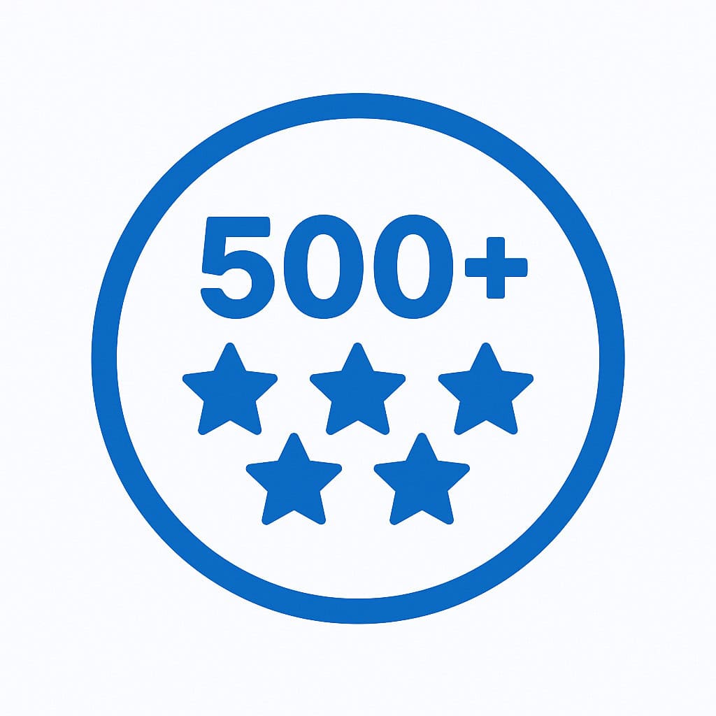 five star reviews icon